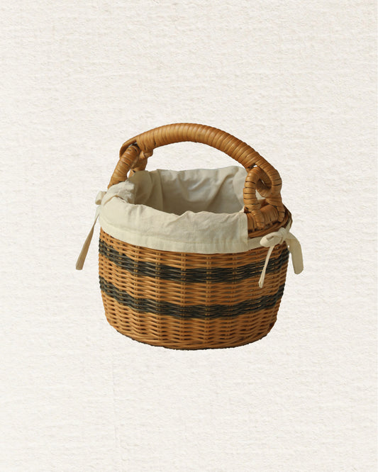 Rattan Bucket Tote Basket